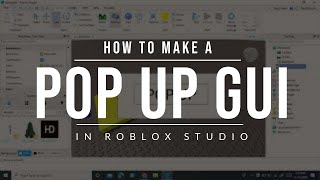 How to make a pop up gui in Roblox studio!