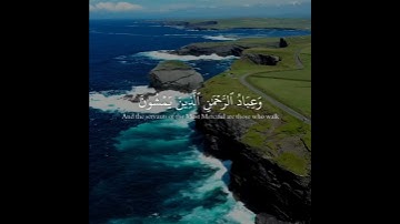 { وَعِبَادُ الْرَحْمٰنِ الَّذِينَ يَمْشُونَ عَلَىٰ الْارْضِ هَونًا } بصوت القارئ عبدالرحمن الحميداني