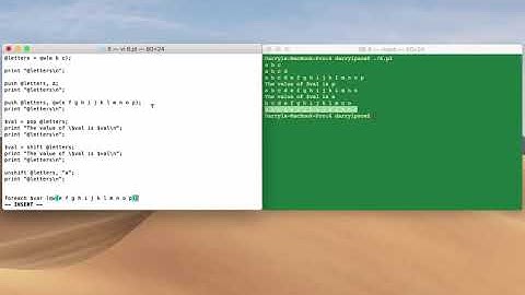 Perl Snack #6 Learn Perl Array Push, Pop, Shift, and Unshift operators, plus, Foreach loops