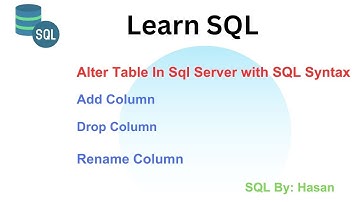Alter Table in SQL Server with the help of SQL Syntax