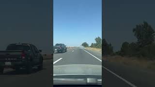 Water Tanker Truck Sprays a Car After a Maneuver