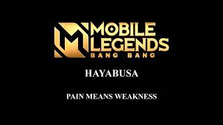 Hayabusa Soundeffect - Pain means weakness - Suara Hayabusa - Original - English - Inggris