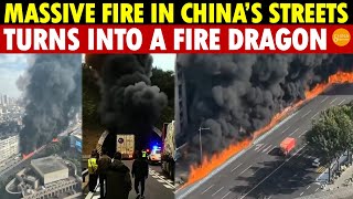 Download lagu Massive Fire in China’s Streets Turns into a Fire Dragon, Fires Rage Across the Country, Unstoppable