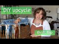 DIY clothing upcycle | THRIFT FLIP | overall overhaul *how to make oversized pants fit perfectly*