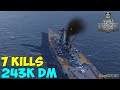 World of WarShips | Yamato | 7 KILLS | 243K Damage - Replay Gameplay 1080p 60 fps