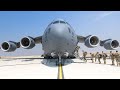 C-17 Globemaster III Aircraft depart for Afghanistan Evacuation US Air Force