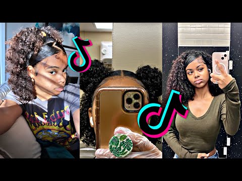 curly hairstyles for school 🫶🏽✨ (tiktok compilation)