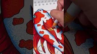 🐟 Koi Fish | Minimalist Art Coloring Book by Jade Summer