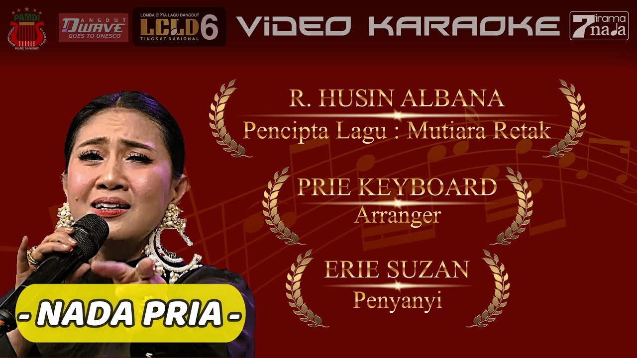Erie Suzan - Mutiara Retak (Official Karaoke Video | Nada Pria)