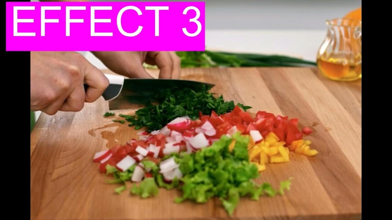 Chopping vegetables sound effects Efectos de sonido de picar verduras