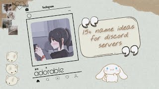 RARELY USED ! here are 15+ discord server name ideas you might like 🖤