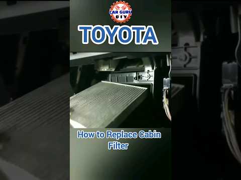 TOYOTA HOW TO REPLACE CABIN POLLEN FILTER