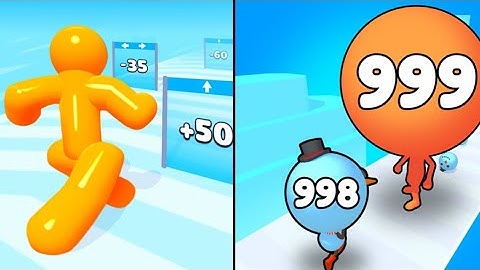 Tall Man Run 3D vs Big Head Run - All levels, Max levels ( NOOB VS PRO VS HACKER VS GOOD )