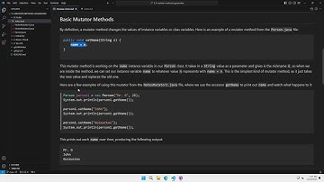 5.5 Mutator Methods 2 - Basic Mutator Methods