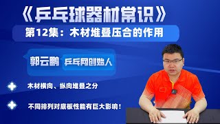 《乒乓球器材常识》第12集：乒乓球底板结构中各层材料是如何进行堆叠的