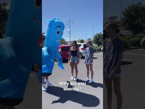 Embarrassing my daughters in a Wacky Waving Inflatable costume!