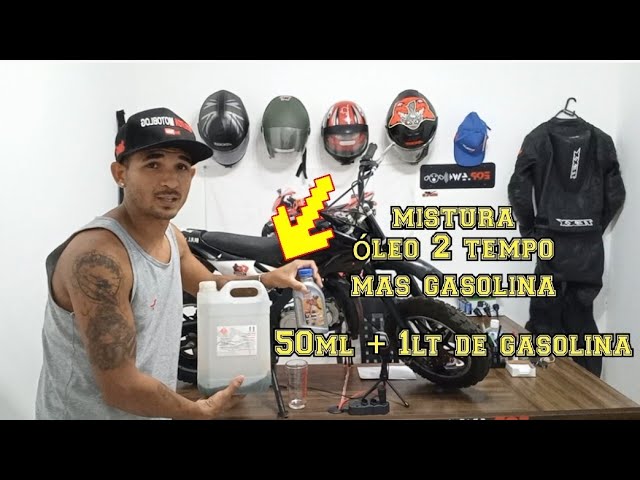 Mini Moto Cross Trilha 49cc bz Fire Azul Partida a Corda Gasolina