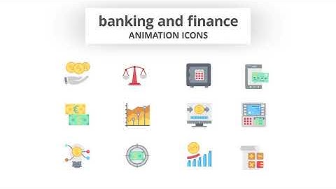 Banking and Finance - Animation Icons (MOGRT) | After Effects Elements - Envato elements
