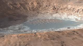 Mars crater flyby