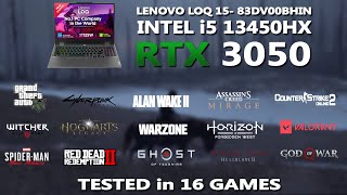 NEW LENOVO LOQ 15 - i5 13450HX + RTX 3050 Gaming Benchmark Test | Tested in 16 Games | RTX 3050 |
