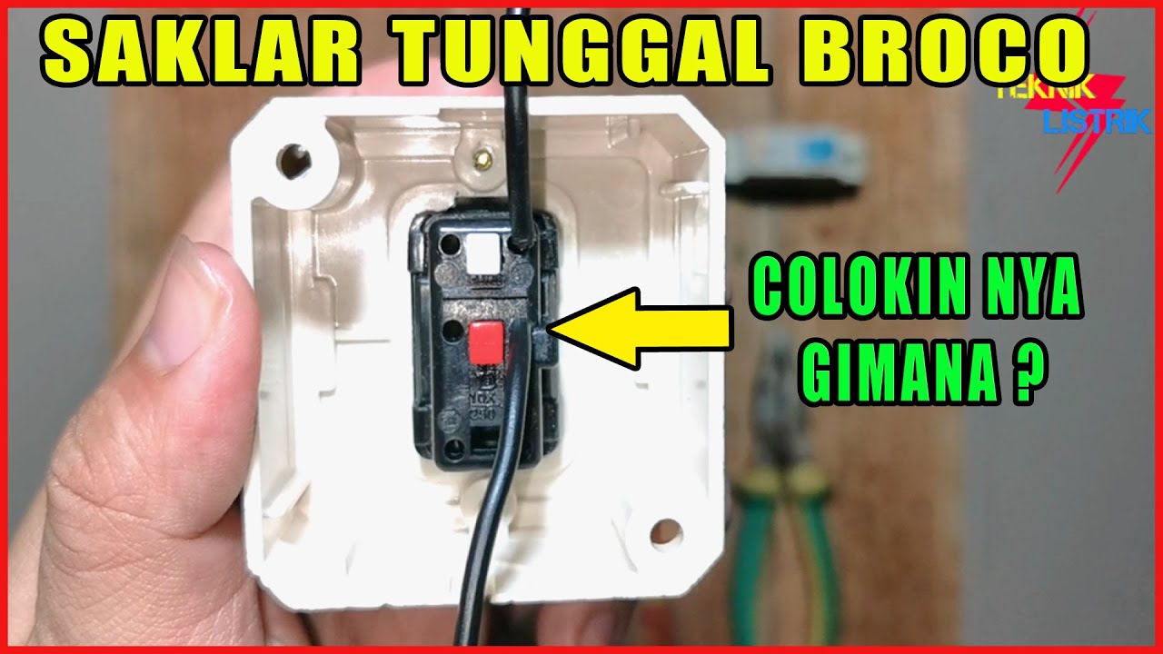 Cara Pemasangan Kabel Di Saklar Tunggal Instalasi Rumah Youtube