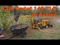 Cub Cadet 149 Garden Tractor Loader Backhoe at Work