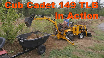 Cub Cadet 149 Garden Tractor Loader Backhoe at Work