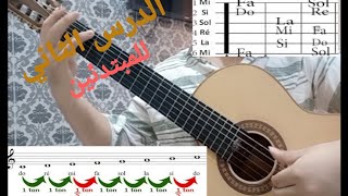 تعلم الجيتار للمبتدئين سلم دو كبير cours de guitare gamme de Do majeur