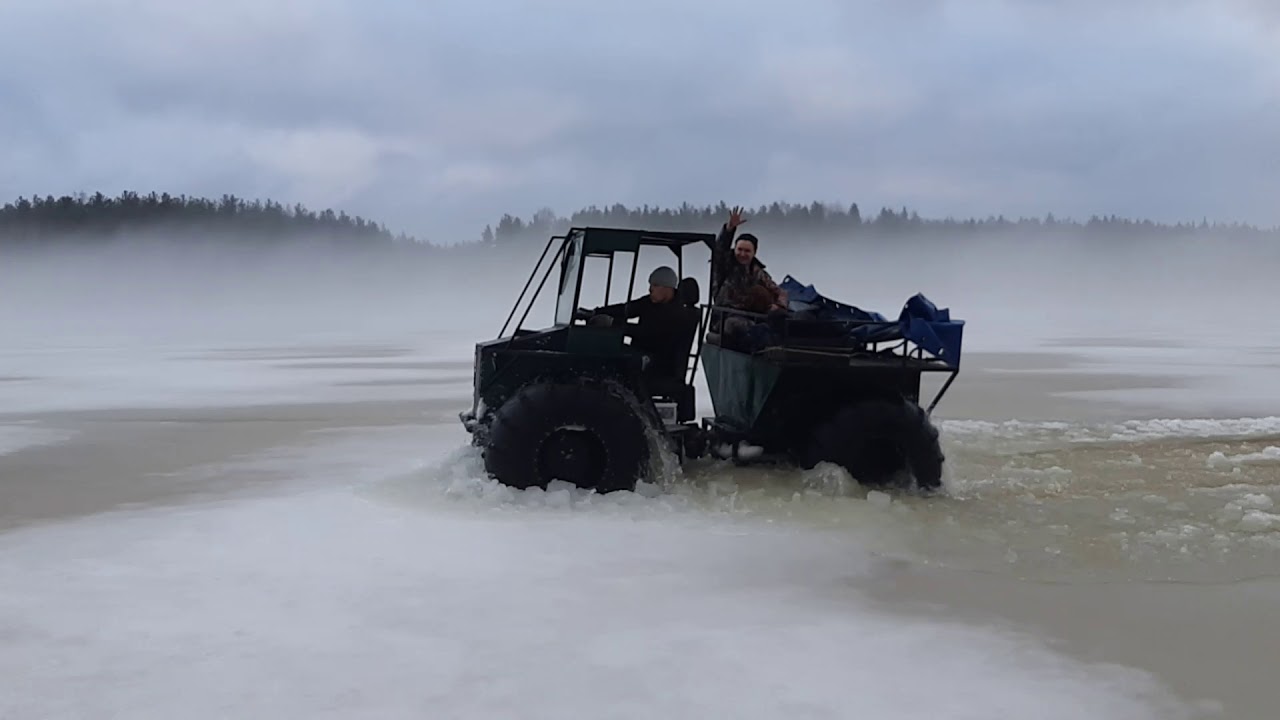 Каракат переломка выезд с наледи - YouTube