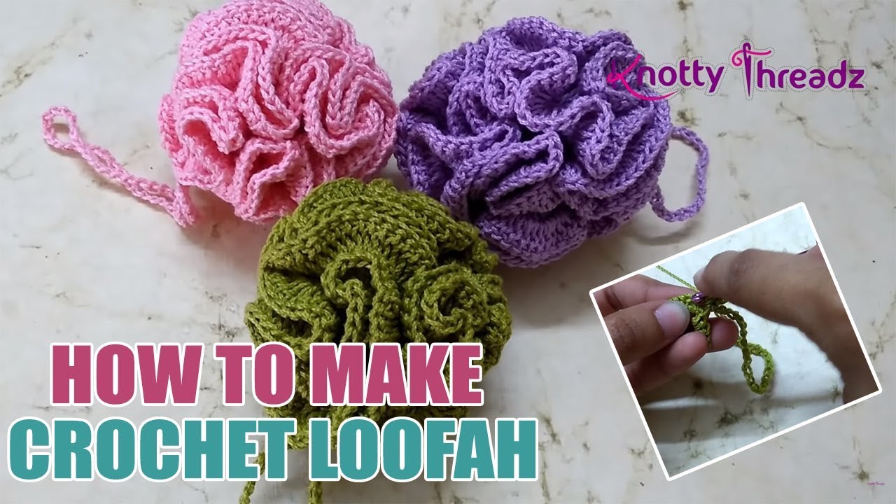 How To Make Crochet Loofah Easy Make And Sell Ideas Diy Bath Pouf Tutorial Cotton Shower Puff Youtube Shower Puff Crochet Diy Bath Products