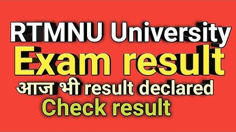 Rtmnu result new update, nagpur university result updates, #rtmnuresult #rtmnu #nagpuruniversity