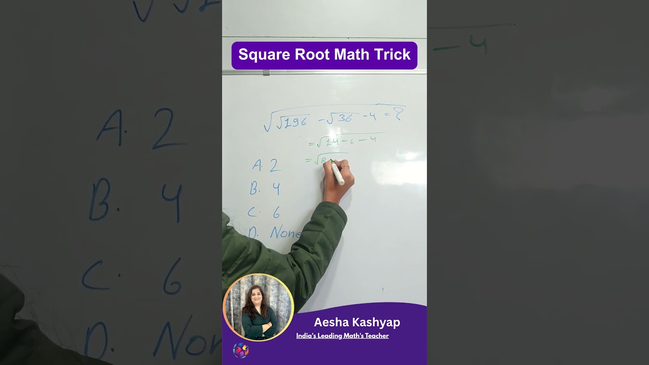 Square Root Trick in Seconds! 🤯 | Fast Math Shortcut | Vedic Maths Magic