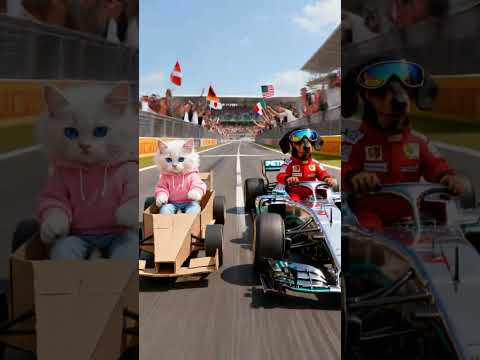 The Kitten Fought Hard In The F1 Race