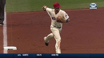 HOU@CLE: Chisenhall makes nice running throw for out