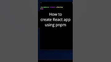 How to create React app with pnpm command #shorts #howto #webdevelopment #coding