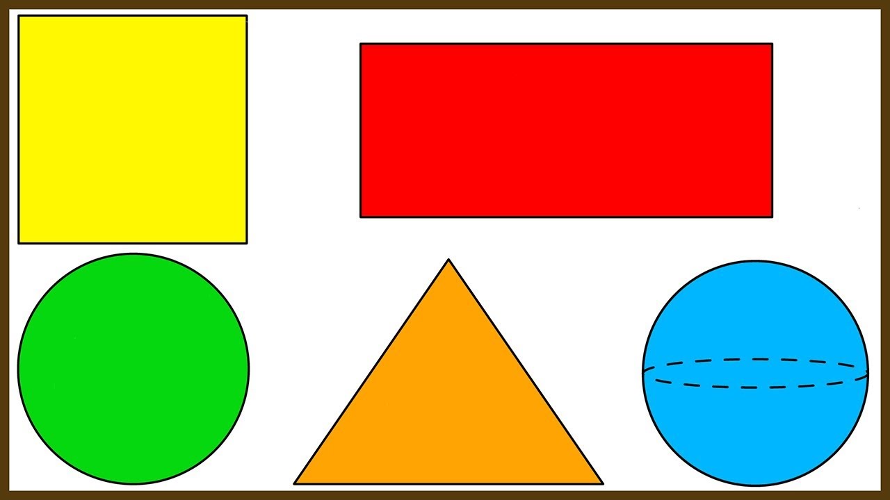 Coloring Of Geometric Shapes Square  Rectangle  Circle