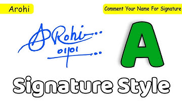 ✔️ Arohi Name Signature Style Request Done
