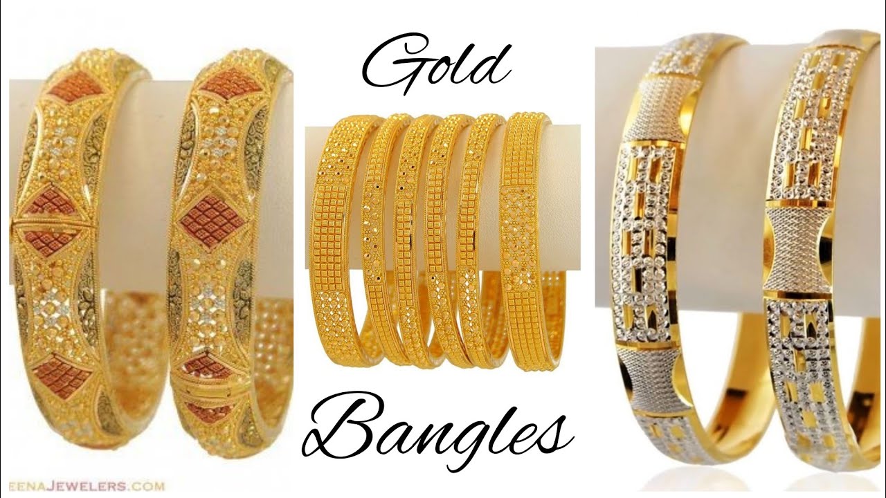 Stunningly Beautiful Traditional 22ct Designer Gold Bangles Designs For All Type OF Ages