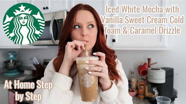 How to order iced white mocha with sweet cream foam on starbucks app