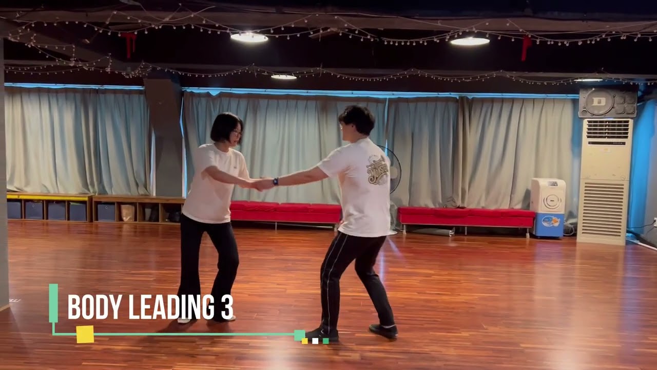 Body leading  in Lindy Hop(Swing Dance) 바디리딩 연습방법 3