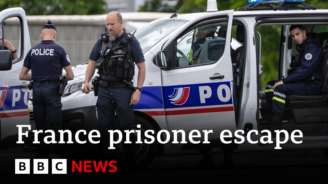 Moment France's 'most wanted man' escapes from prison van