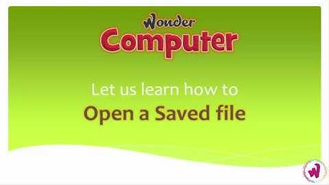 Class 3 | Ch 7 | Opening a Saved file in MS-Word 2010