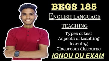 BEGS 185 | English Language Teaching | Important question | IGNOU DU EXAM