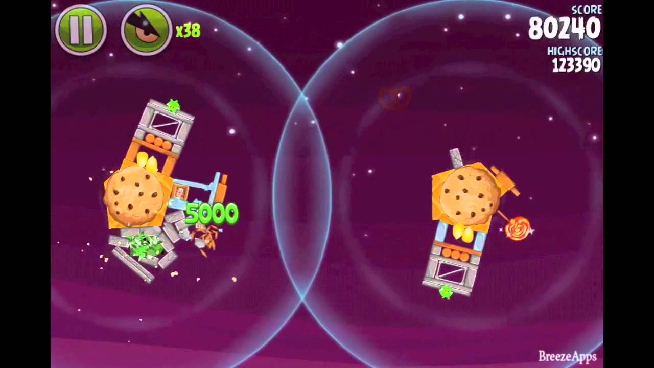 angry birds space walk through