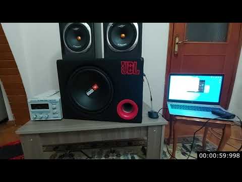 Evde Oto Anfi Ses Sistemi JBL Bass vurdukça güç kaynağı ağlıyor.