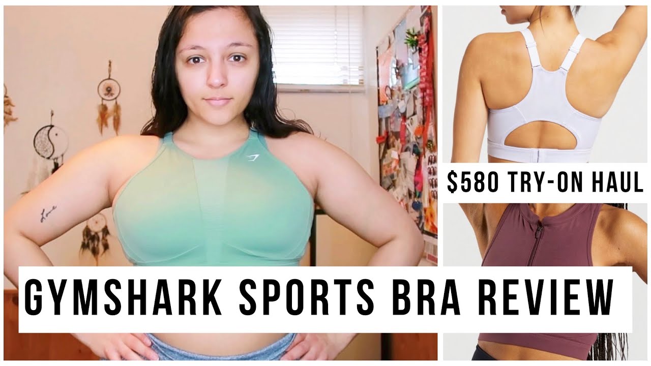 THE ULTIMATE GYMSHARK SPORTS BRA TRY-ON GUIDE 2020 *training with big  boobs* 
