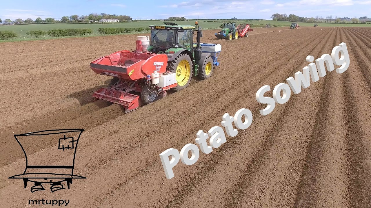 4K Potato Planting in East Lothian, Scotland