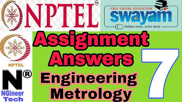 Engineering Metrology || week 7 assignment 7 answers || Nptel