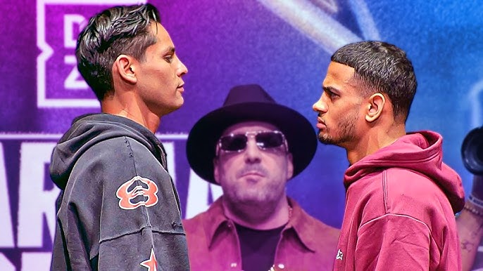 Ryan Garcia looks HUGE in INTENSE face off vs Rolly Romero at Grand Arrivals!