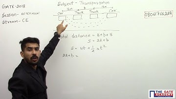 Transportation Engineering | 01 | Civil Engineering | GATE 2018 Afternoon Exam Solution
